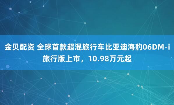 金贝配资 全球首款超混旅行车比亚迪海豹06DM-i旅行版上市，10.98万元起