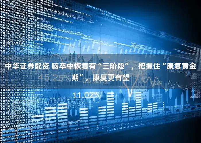 中华证券配资 脑卒中恢复有“三阶段”，把握住“康复黄金期”，康复更有望